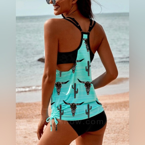 STERR SKULL & CACTUS WESTERN SWIM SUIT - Picture 4 of 5